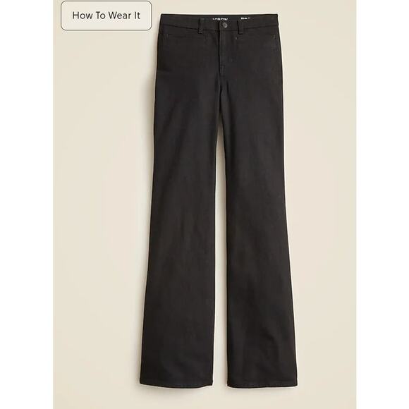NWT J. Crew High-Rise Flare Jean Black 31 - Picture 4 of 11